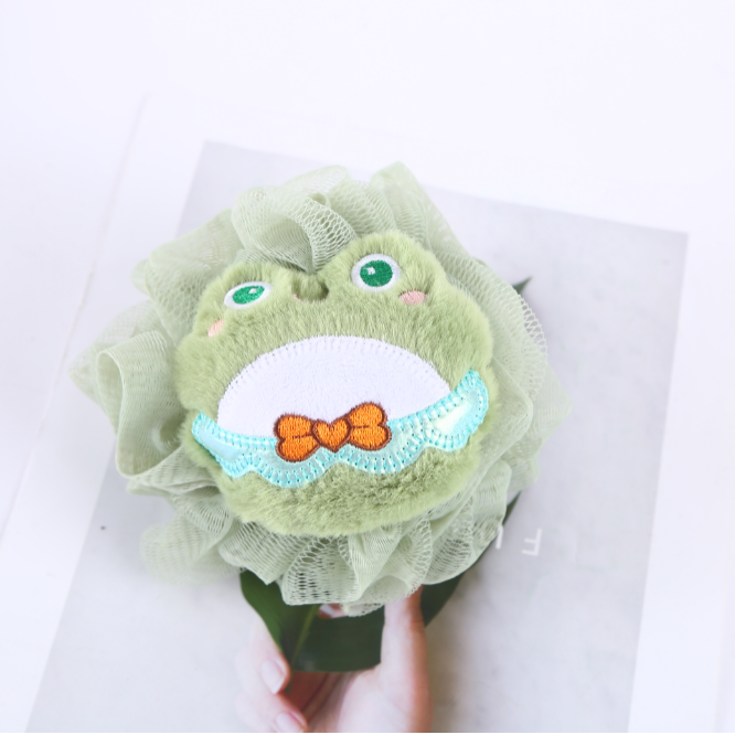 【 Qingzhi 】 Bath balls, cute cartoon dolls, bath balls, bath flowers, skin cleaning factory direct sales, quality guaranteed, skin-friendly children's bath balls Specification image