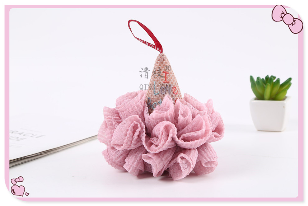 【 Qingzhi 】 Bath Flower Cute Girl Bubble Bath Ball Super Soft and Non-Dispersing Ball Flower Bath Scrub 50g pic 5