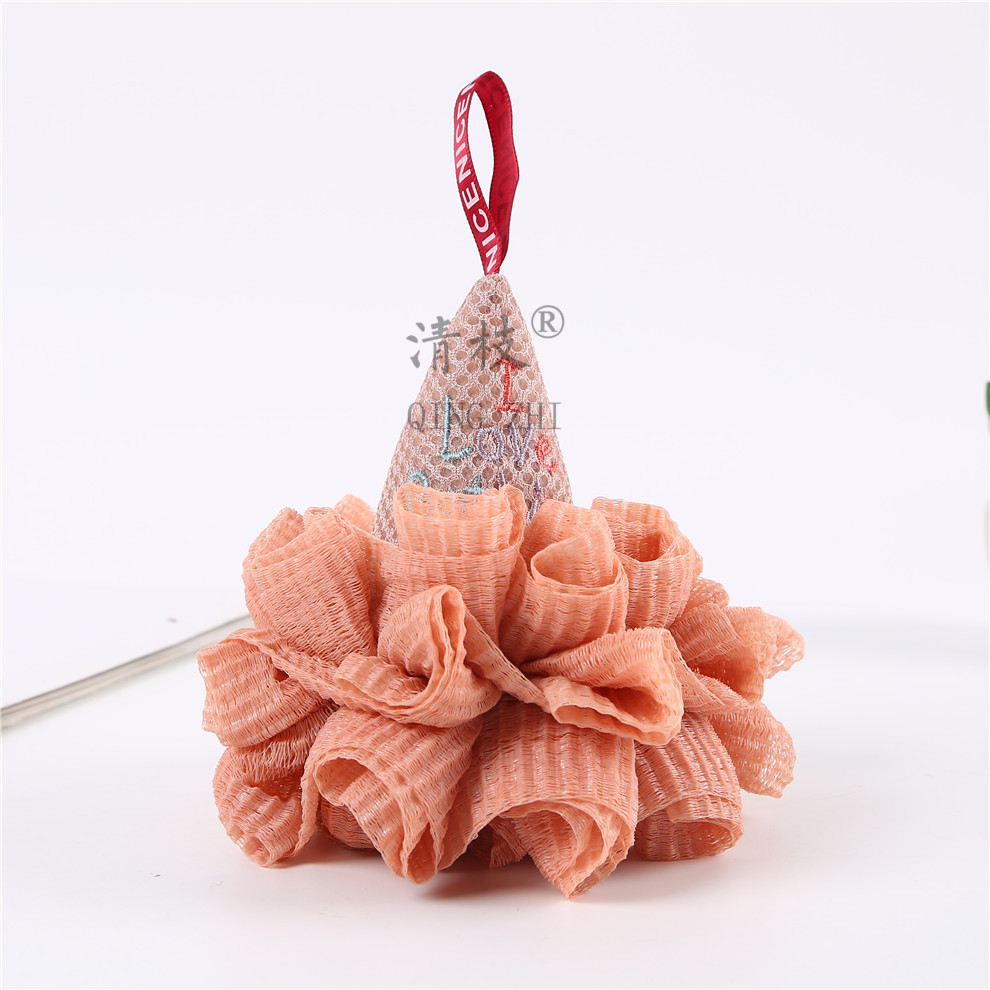 【 Qingzhi 】 Bath Flower Cute Girl Bubble Bath Ball Super Soft and Non-Dispersing Ball Flower Bath Scrub 50g details Picture