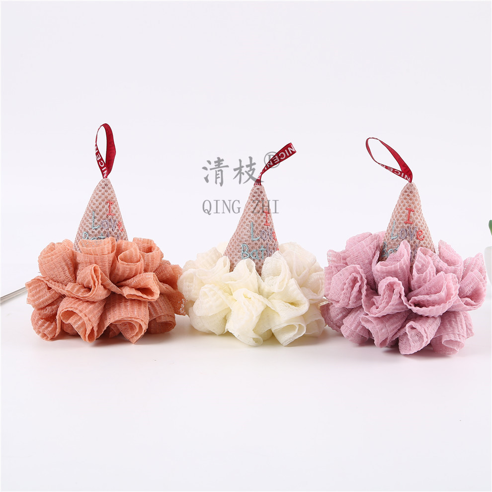 【 Qingzhi 】 Bath Flower Cute Girl Bubble Bath Ball Super Soft and Non-Dispersing Ball Flower Bath Scrub 50g Application Scenario