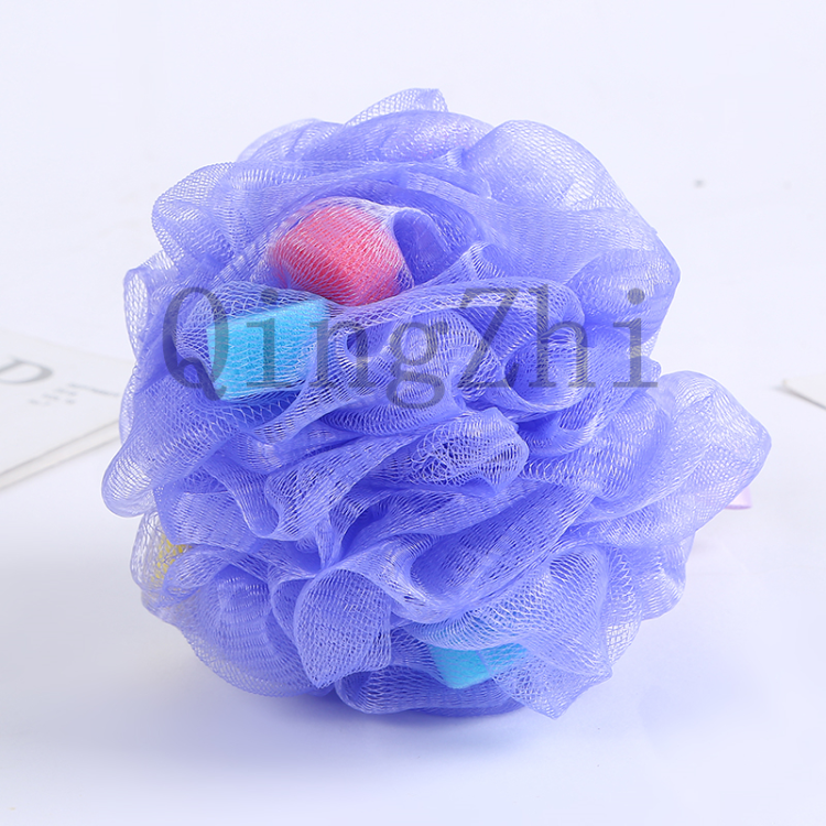 【 Qingzhi 】 Heart-shaped Sponge Colored bathball Bath Flower Factory Direct Sales: A large amount of foaming bath products for cleaning the skin