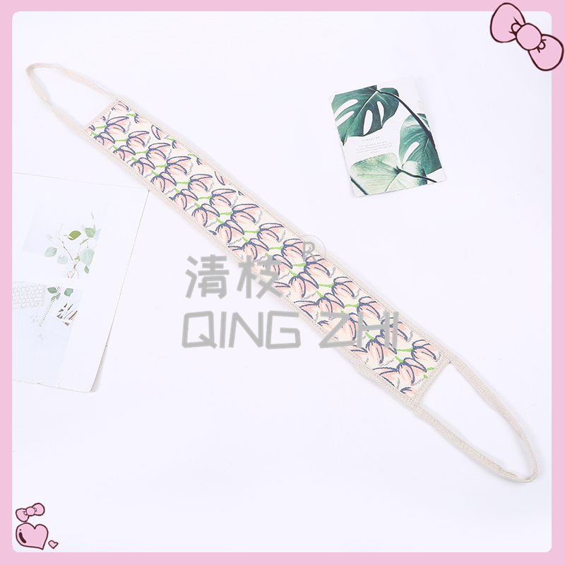 【 Qingzhi 】 Bath towel, a refreshing tulip bathing magic tool. Thickened mud and dirt removal back strip, long back towel pic 8