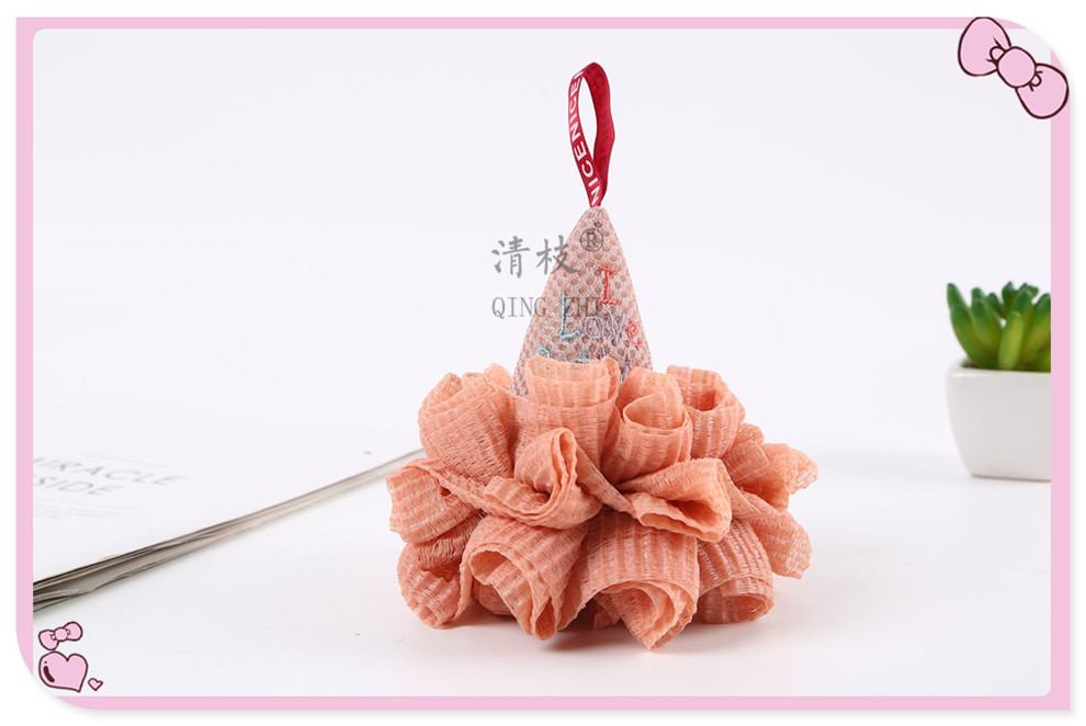 【 Qingzhi 】 Bath Flower Cute Girl Bubble Bath Ball Super Soft and Non-Dispersing Ball Flower Bath Scrub 50g pic 6