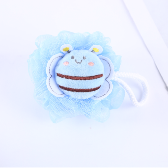【 Qingzhi 】 Little Bee Bath Balls, bath Flowers, Skin cleansing Factory Direct sales, Quality guaranteed bath balls, soft bath balls, rich foam, children's bath balls