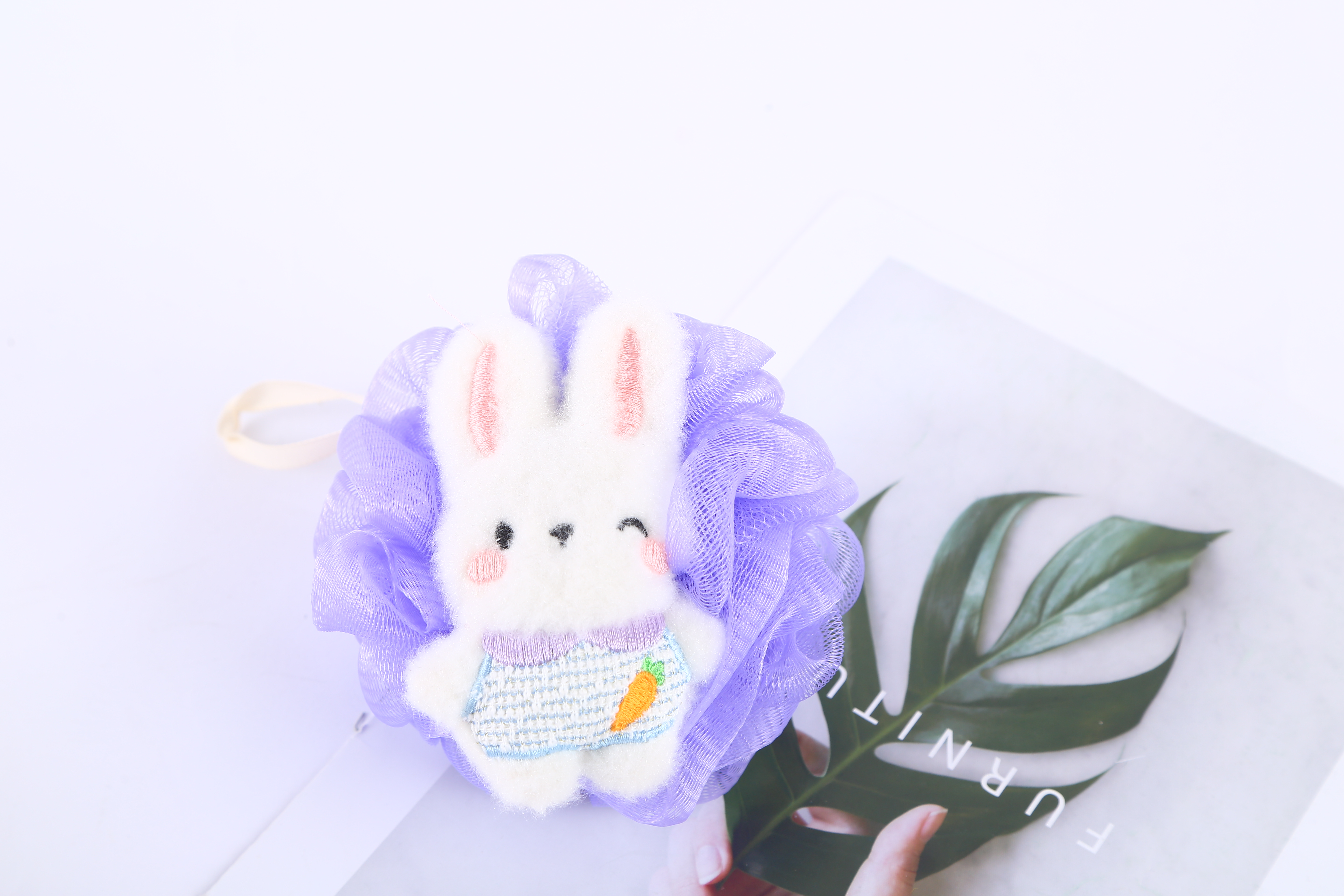 【 Qingzhi 】 Little Radish Rabbit Bath Balls, Bath Flowers, Skin Cleansing Factory Direct Sales, Quality guaranteed, Cute bath balls pic 4