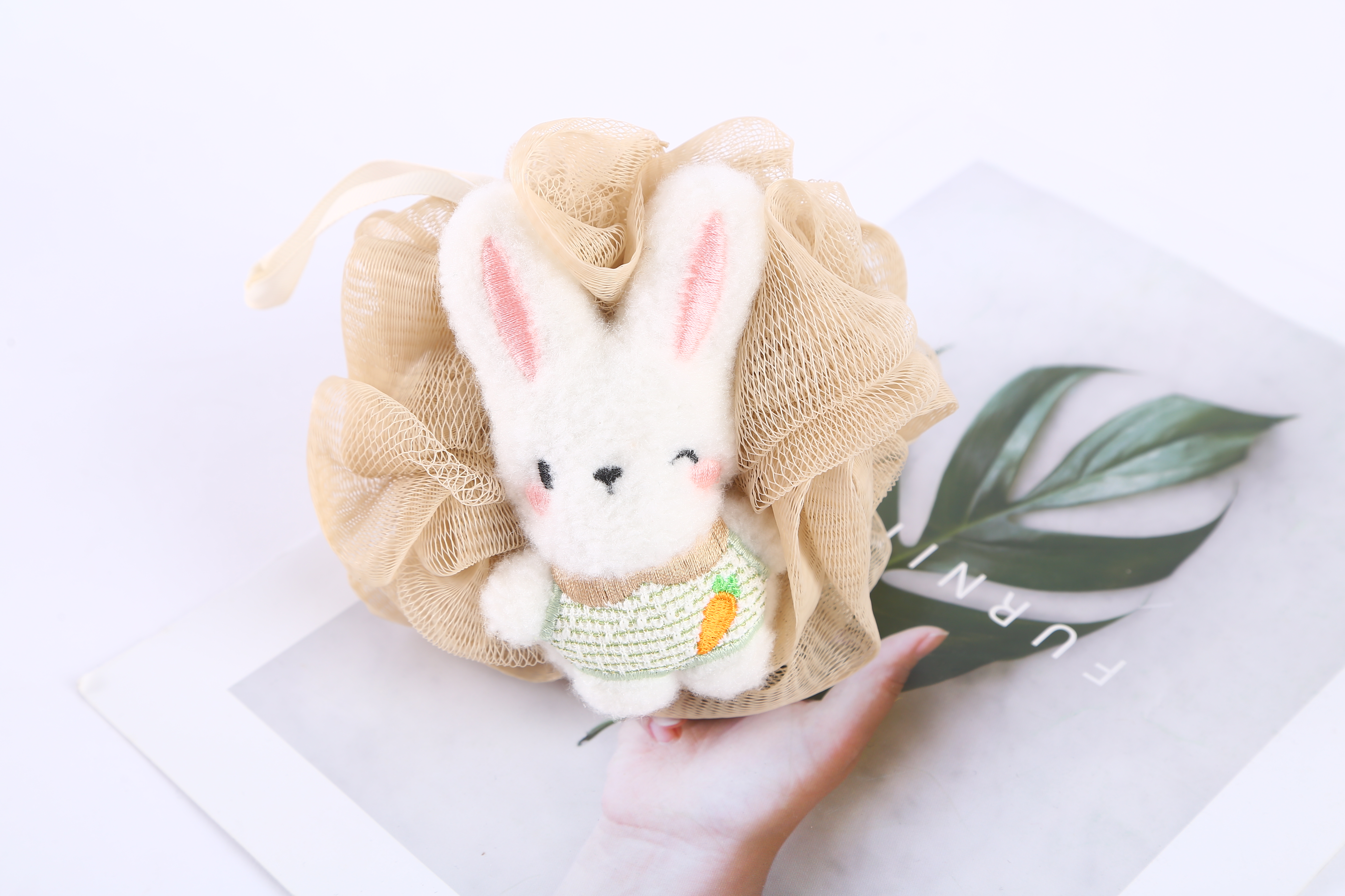 【 Qingzhi 】 Little Radish Rabbit Bath Balls, Bath Flowers, Skin Cleansing Factory Direct Sales, Quality guaranteed, Cute bath balls pic 3