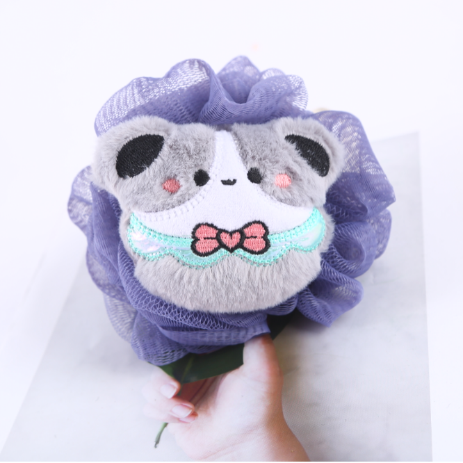 【 Qingzhi 】 Bath balls, cute cartoon dolls, bath balls, bath flowers, skin cleaning factory direct sales, quality guaranteed, skin-friendly children's bath balls Item Picture