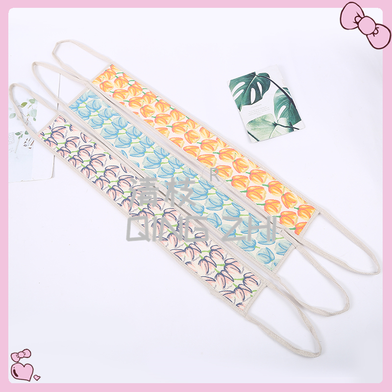 【 Qingzhi 】 Bath towel, a refreshing tulip bathing magic tool. Thickened mud and dirt removal back strip, long back towel pic 1