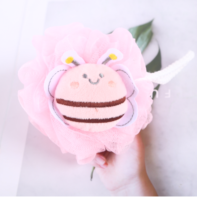 【 Qingzhi 】 Little Bee Bath Balls, bath Flowers, Skin cleansing Factory Direct sales, Quality guaranteed bath balls, soft bath balls, rich foam, children's bath balls Application Scenario