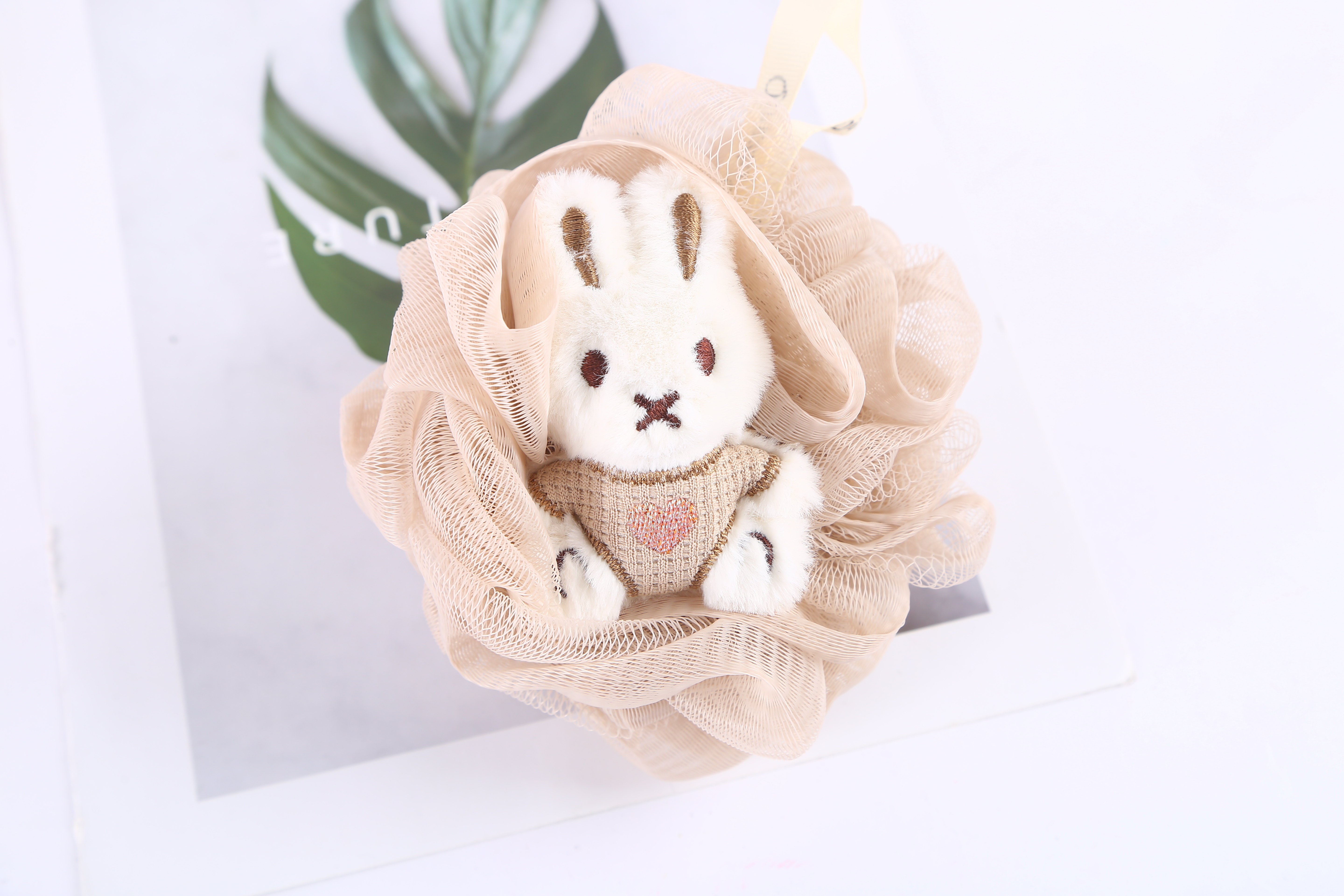 【 Qingzhi 】 Cute bath balls, embroidered rabbit and bear bath balls, bath flowers, skin cleansing factory direct sales, quality guaranteed pic 8
