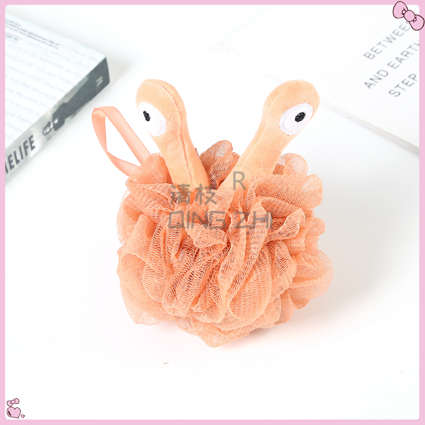 【 Qingzhi 】 Bath Ball for Girls and children, Bubble bath flower, back rub, super soft, the same style as Xiaohongshu bath ball, Little monster eyes pic 6