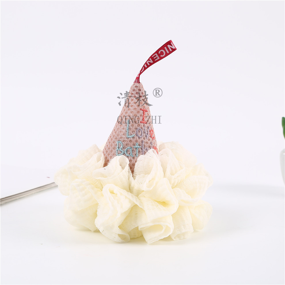 【 Qingzhi 】 Bath Flower Cute Girl Bubble Bath Ball Super Soft and Non-Dispersing Ball Flower Bath Scrub 50g Specification image
