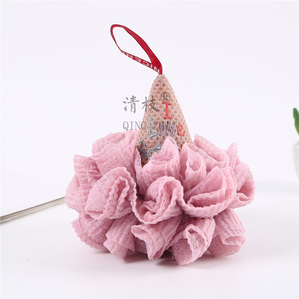 【 Qingzhi 】 Bath Flower Cute Girl Bubble Bath Ball Super Soft and Non-Dispersing Ball Flower Bath Scrub 50g