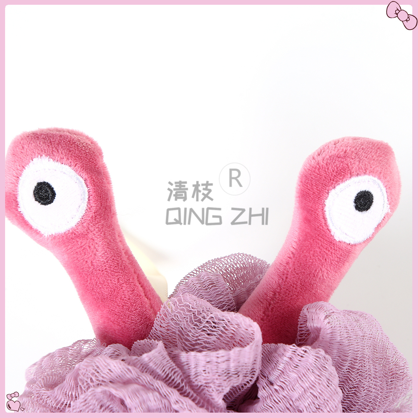 【 Qingzhi 】 Bath Ball for Girls and children, Bubble bath flower, back rub, super soft, the same style as Xiaohongshu bath ball, Little monster eyes pic 9