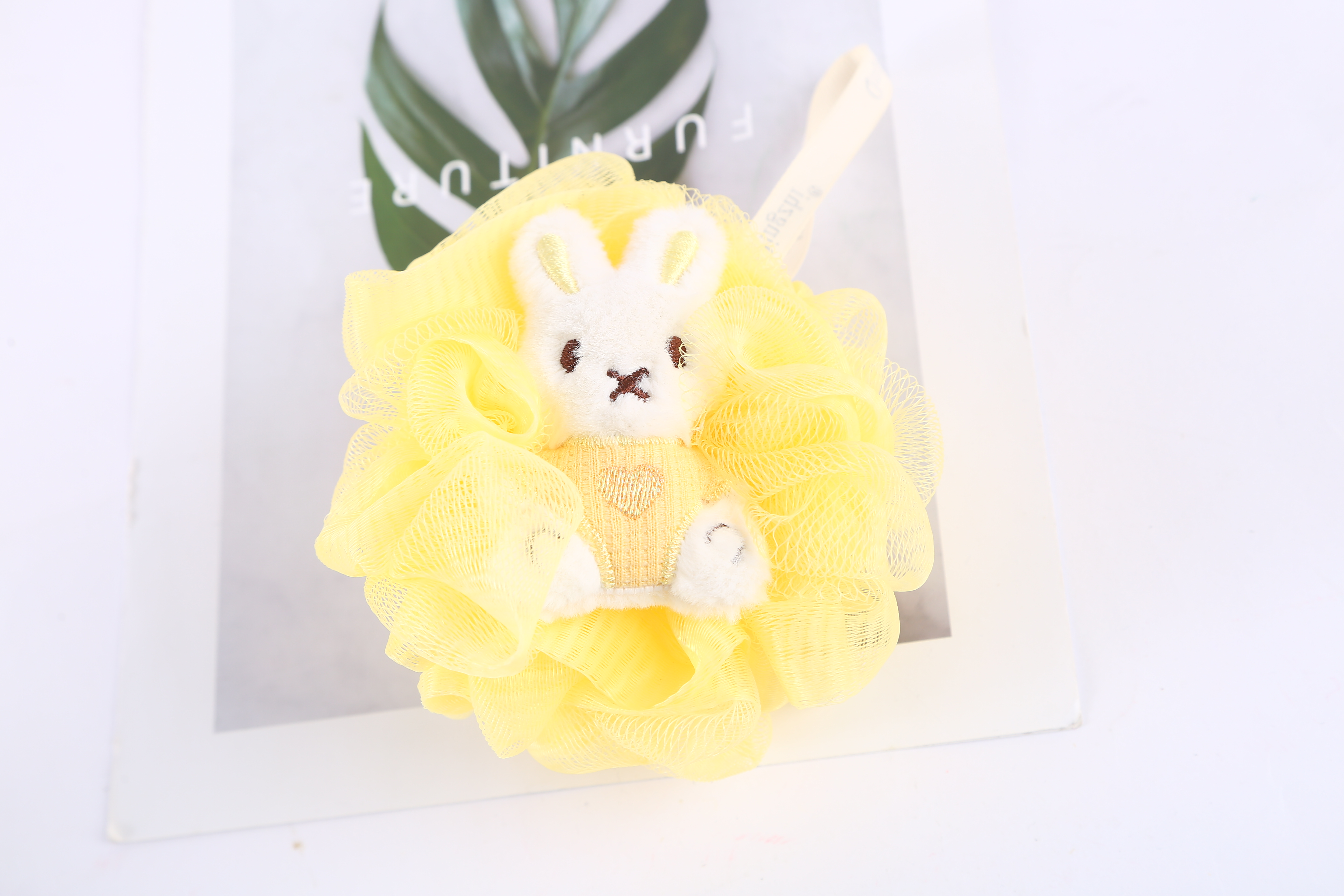 【 Qingzhi 】 Cute bath balls, embroidered rabbit and bear bath balls, bath flowers, skin cleansing factory direct sales, quality guaranteed pic 6
