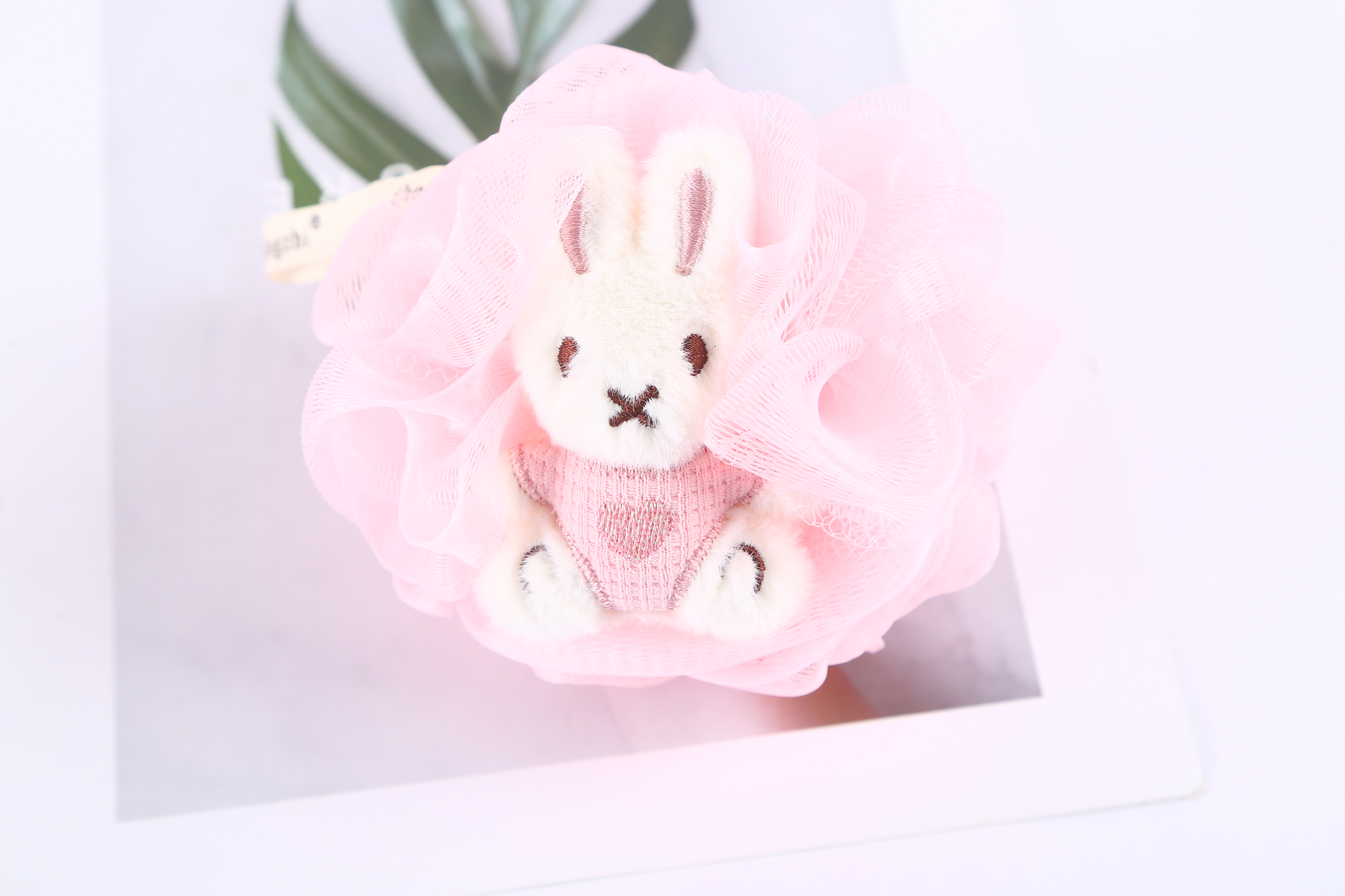 【 Qingzhi 】 Cute bath balls, embroidered rabbit and bear bath balls, bath flowers, skin cleansing factory direct sales, quality guaranteed pic 7