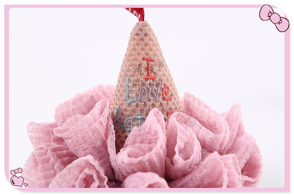 【 Qingzhi 】 Bath Flower Cute Girl Bubble Bath Ball Super Soft and Non-Dispersing Ball Flower Bath Scrub 50g pic 9
