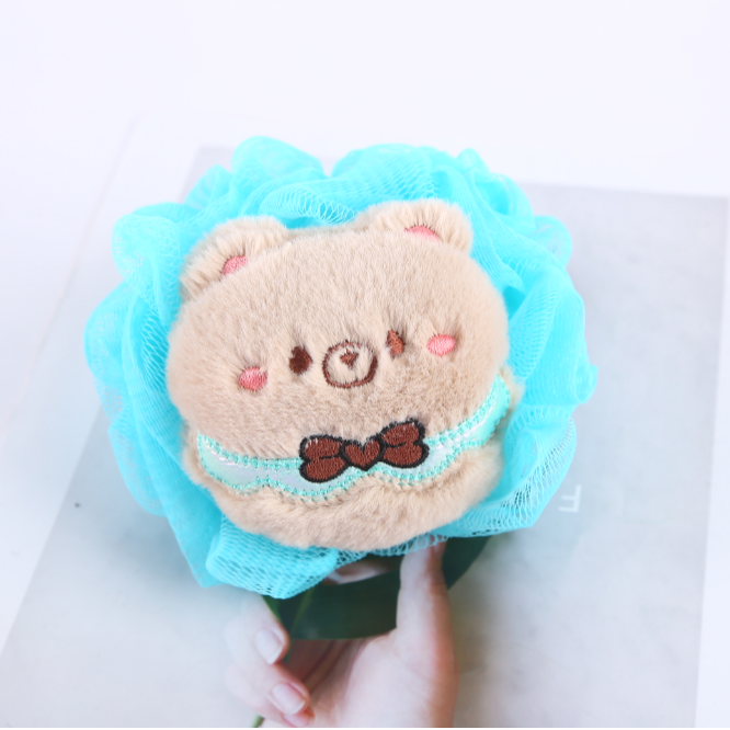【 Qingzhi 】 Bath balls, cute cartoon dolls, bath balls, bath flowers, skin cleaning factory direct sales, quality guaranteed, skin-friendly children's bath balls