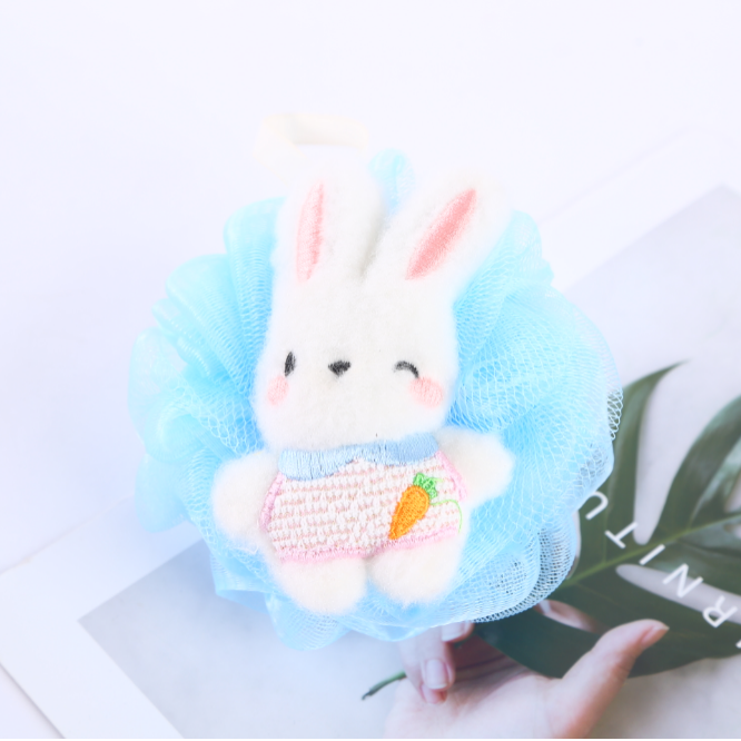 【 Qingzhi 】 Little Radish Rabbit Bath Balls, Bath Flowers, Skin Cleansing Factory Direct Sales, Quality guaranteed, Cute bath balls Item Picture