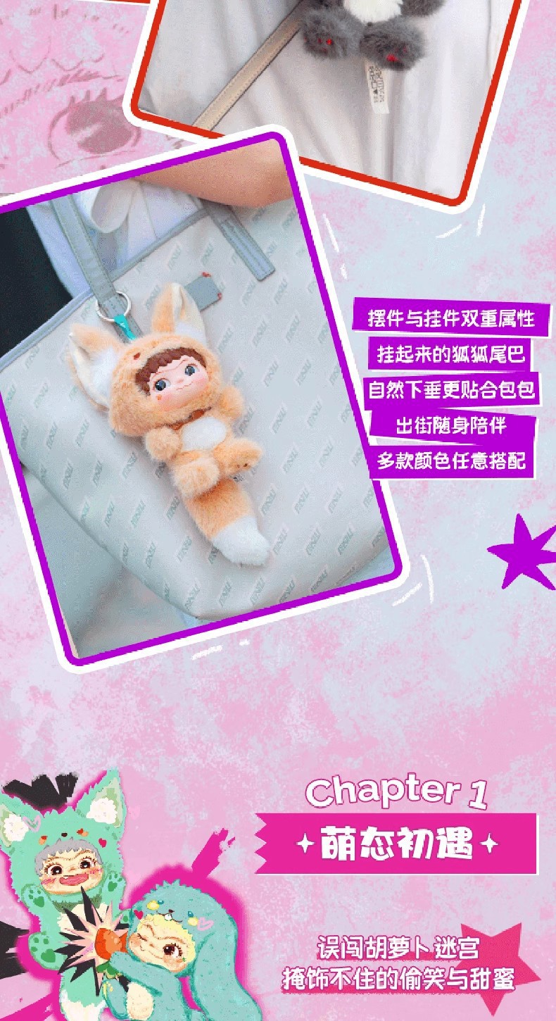 正版WAKUKU哇库库兔兔&狐狐系列盲盒潮玩周边手办桌面摆件批发详情7