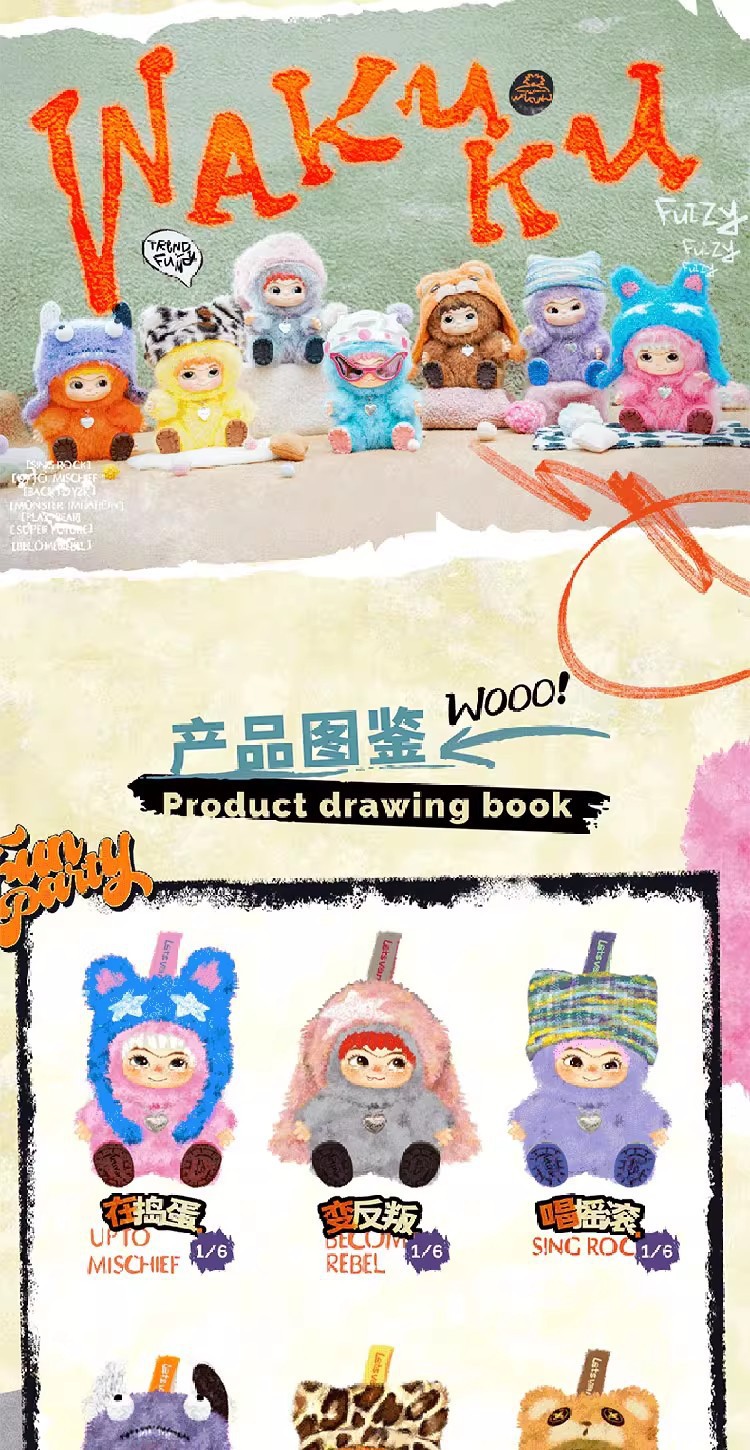 正版WAKUKU哇库库兔兔&狐狐系列盲盒潮玩周边手办桌面摆件批发详情25