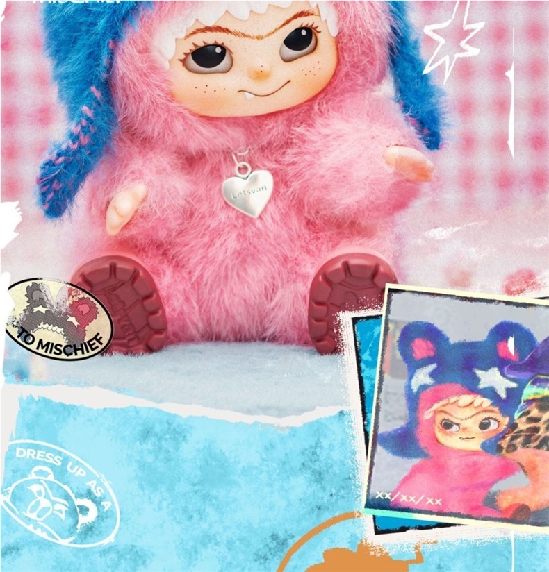 盲盒新款玩偶WAKUKU毛毛潮趣派对系列一代哇库库兔兔毛绒二代娃娃详情3