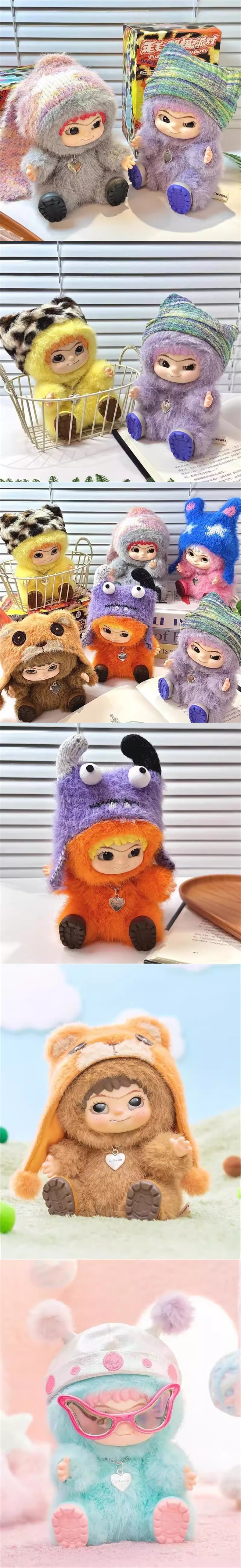 正版WAKUKU盲盒哇库库毛毛潮趣派对系列狐狐兔兔摆件毛绒女生礼物详情3