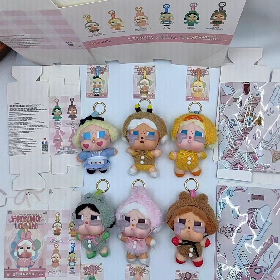 CRYBABY 眼泪工厂系列盲盒搪胶可爱哭娃公仔玩偶毛绒潮流挂件玩具详情2