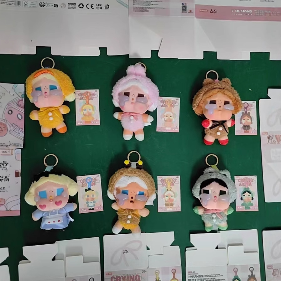 CRYBABY 眼泪工厂系列盲盒搪胶可爱哭娃公仔玩偶毛绒潮流挂件玩具详情3