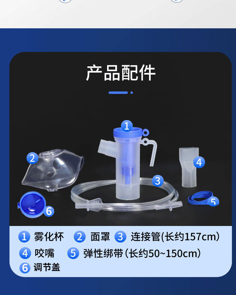 医用雾化器面罩一次性儿童成人杯吸入器无菌家用雾化套装通用详情10