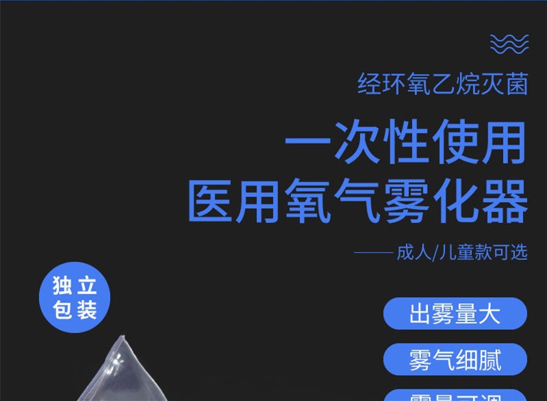 医用雾化器面罩一次性儿童成人杯吸入器无菌家用雾化套装通用详情1