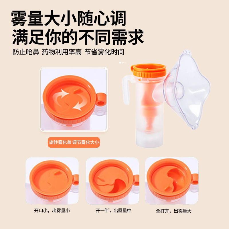 医用雾化器面罩一次性儿童成人杯吸入器无菌家用雾化套装通用