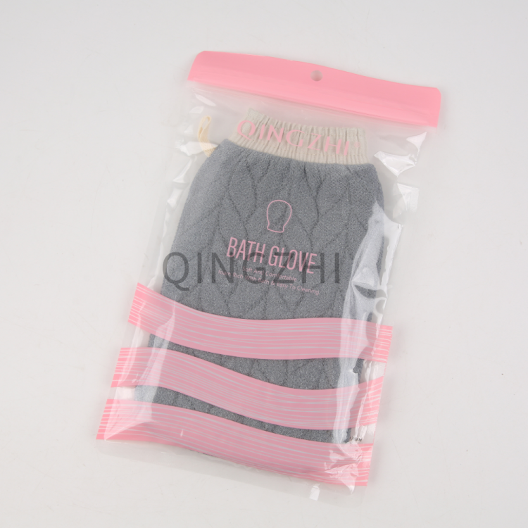 【 Qingzhi 】 Leaf embroidered pattern bath towel, a perfect scrubbing tool for the back, a household powerful back scrubbing bath towel, coarse sand for scrubbing mud details Picture