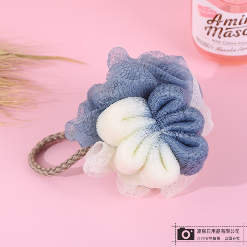 【 Qingzhi 】60g skin-friendly and soft bath scrubber, a perfect tool for scrubbing dust, mud, back, flower bath balls, and bathing for babies and children Specification image