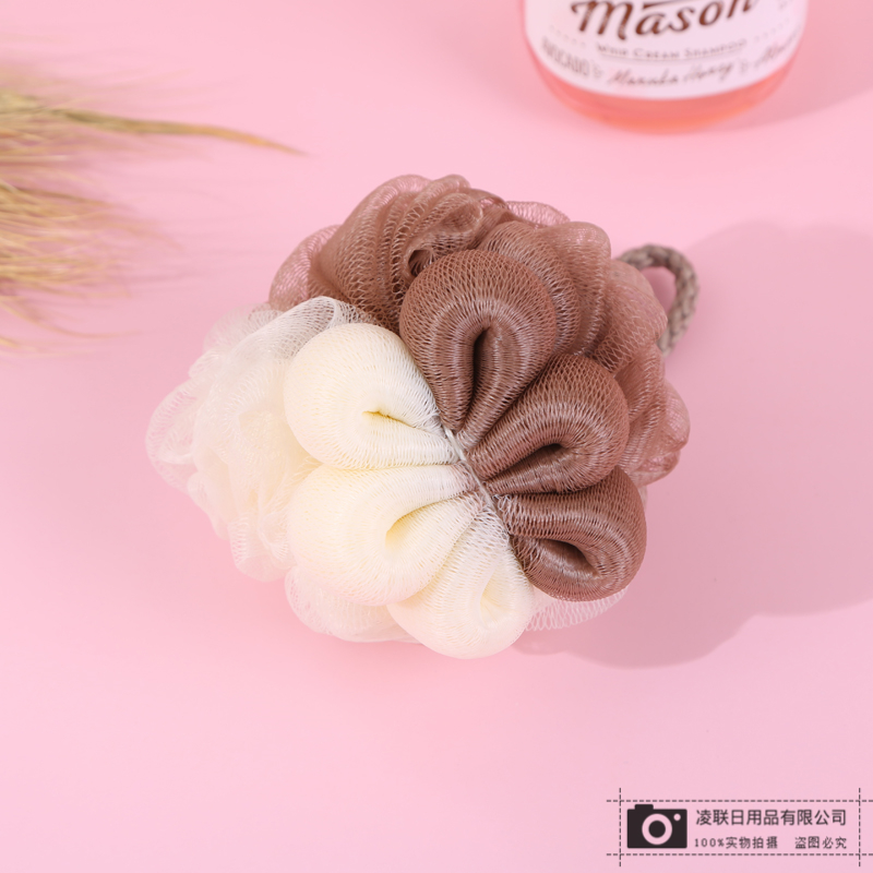 【 Qingzhi 】60g skin-friendly and soft bath scrubber, a perfect tool for scrubbing dust, mud, back, flower bath balls, and bathing for babies and children details Picture