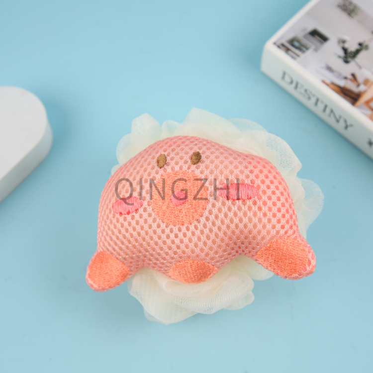 【 Qingzhi 】 Cute doll rabbit cartoon bath ball and bath flower factory direct sales of large quantities of foaming bath products for cleaning the skin details Picture