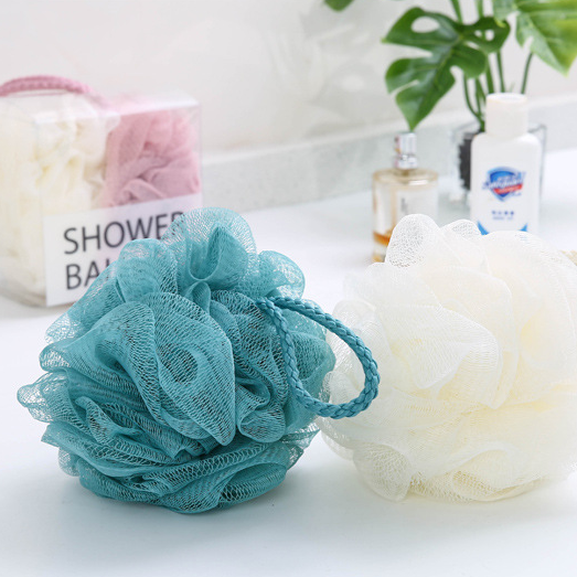 【 Qingzhi 】 2pcs Box Bath Balls, Bath flower balls, a lazy person's scrub tool, bath balls, foaming net, no flower scattering, soft foaming tool details Picture