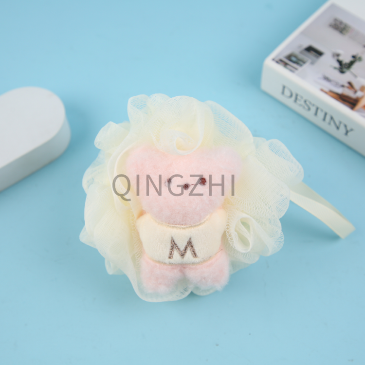 【 Qingzhi 】M Bear Cartoon Bath Balls and Bath Flowers Factory Direct Sales of skin-cleaning, large foaming bath products, children's bath balls Item Picture