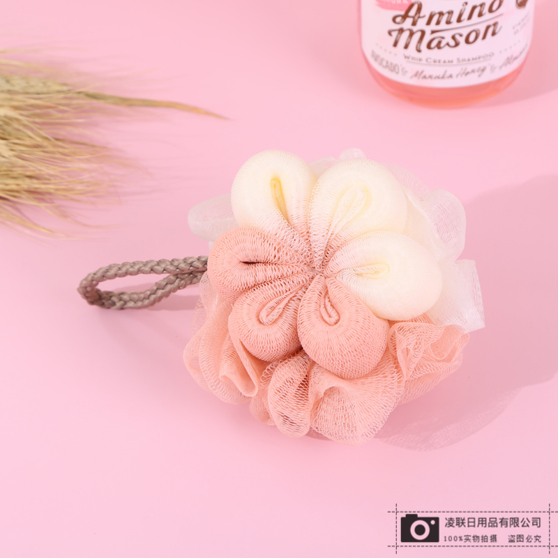 【 Qingzhi 】60g skin-friendly and soft bath scrubber, a perfect tool for scrubbing dust, mud, back, flower bath balls, and bathing for babies and children