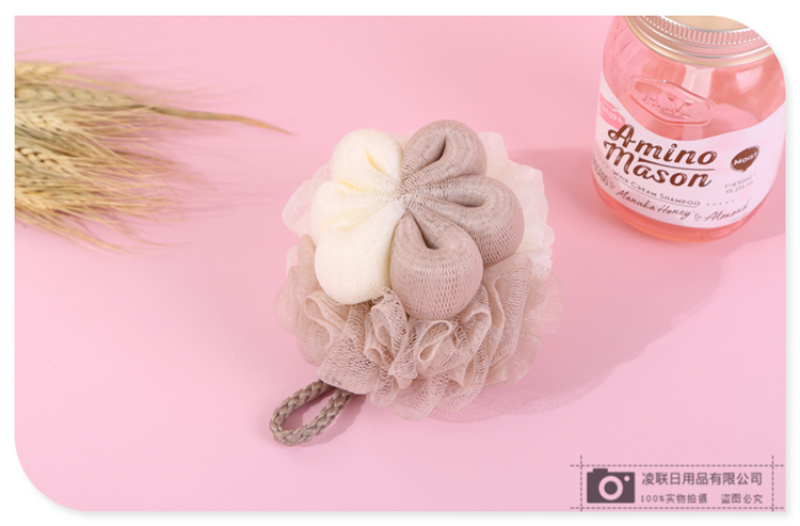 【 Qingzhi 】60g skin-friendly and soft bath scrubber, a perfect tool for scrubbing dust, mud, back, flower bath balls, and bathing for babies and children pic 6