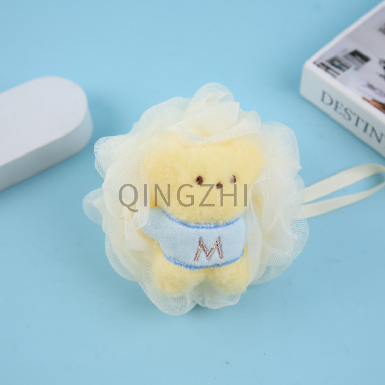 【 Qingzhi 】M Bear Cartoon Bath Balls and Bath Flowers Factory Direct Sales of skin-cleaning, large foaming bath products, children's bath balls Specification image
