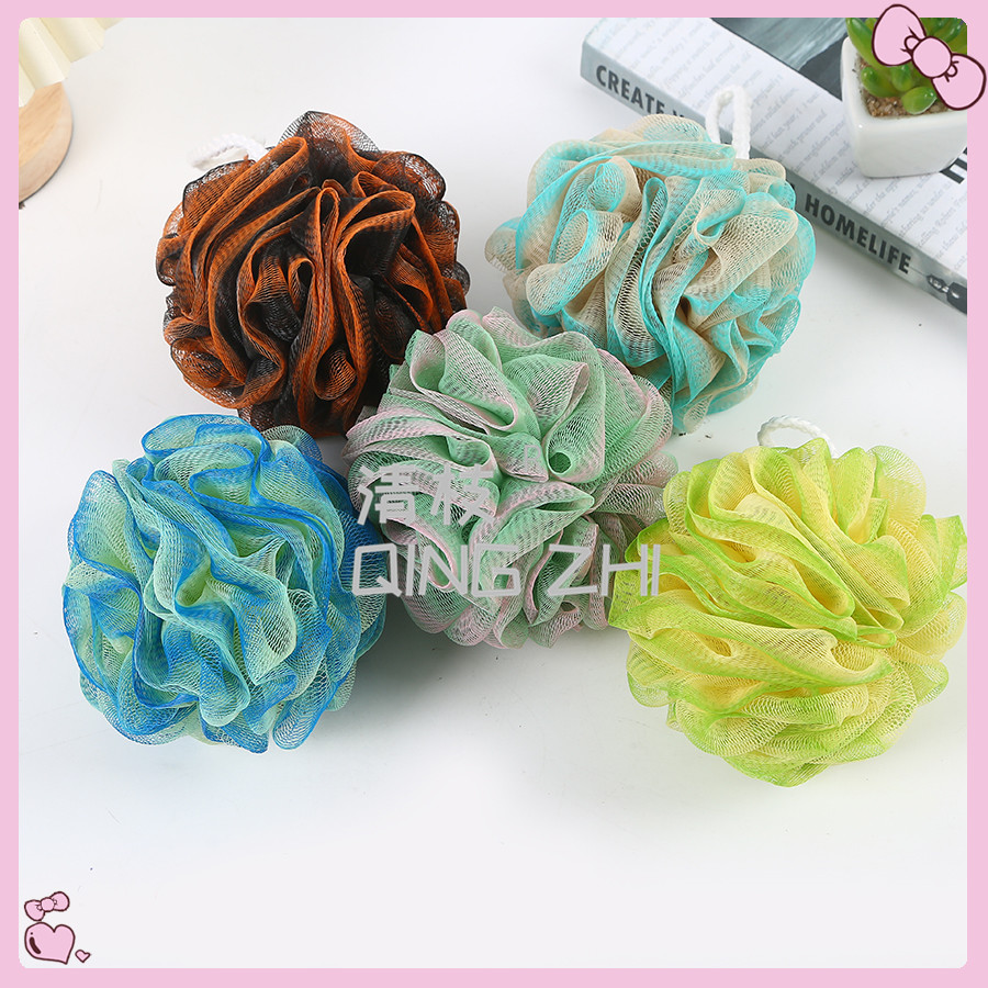 【 Qingzhi 】 Nordic Color Bath Flower Bath Ball, Bath Scrub, Bath Foaming Bath towel, Bath ball, plain color bath flower manufacturer, 50g
