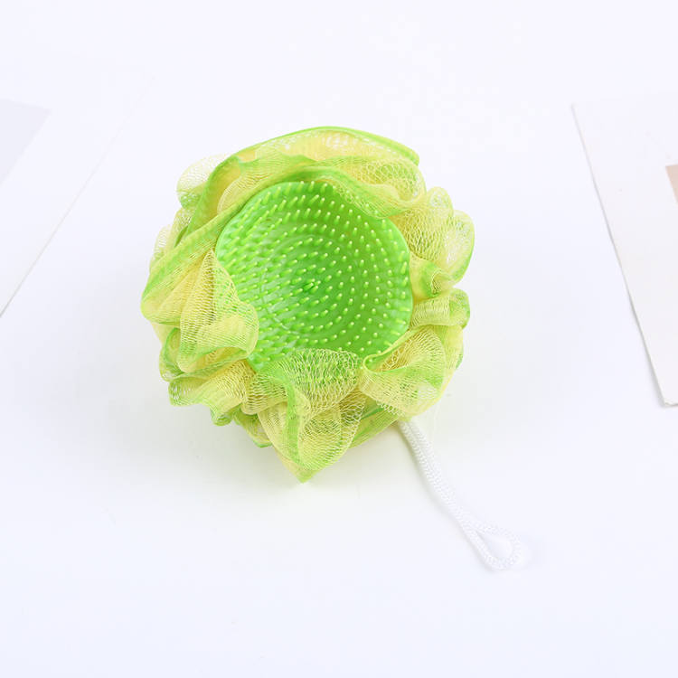 【 Qingzhi 】 Massage bath ball with brush, soft brush, back rub, bath ball, foaming scalp Item Picture