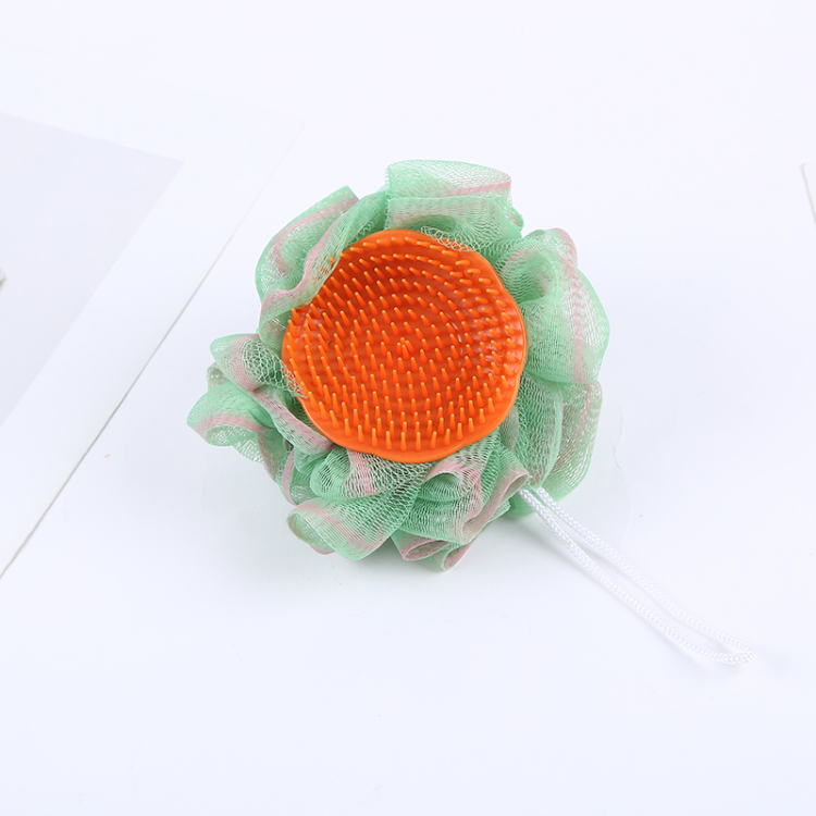 【 Qingzhi 】 Massage bath ball with brush, soft brush, back rub, bath ball, foaming scalp details Picture