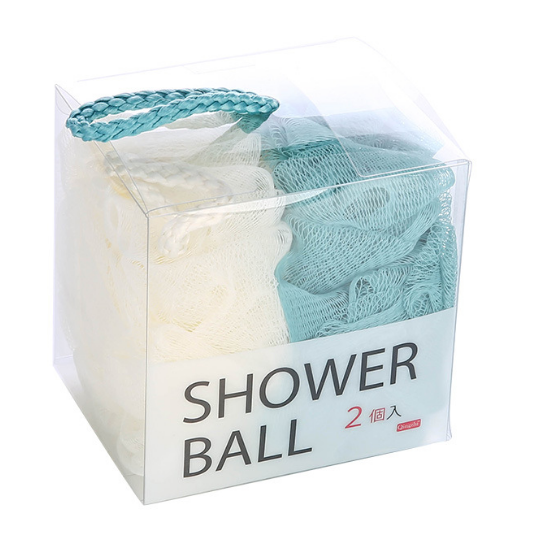 【 Qingzhi 】 2pcs Box Bath Balls, Bath flower balls, a lazy person's scrub tool, bath balls, foaming net, no flower scattering, soft foaming tool Specification image
