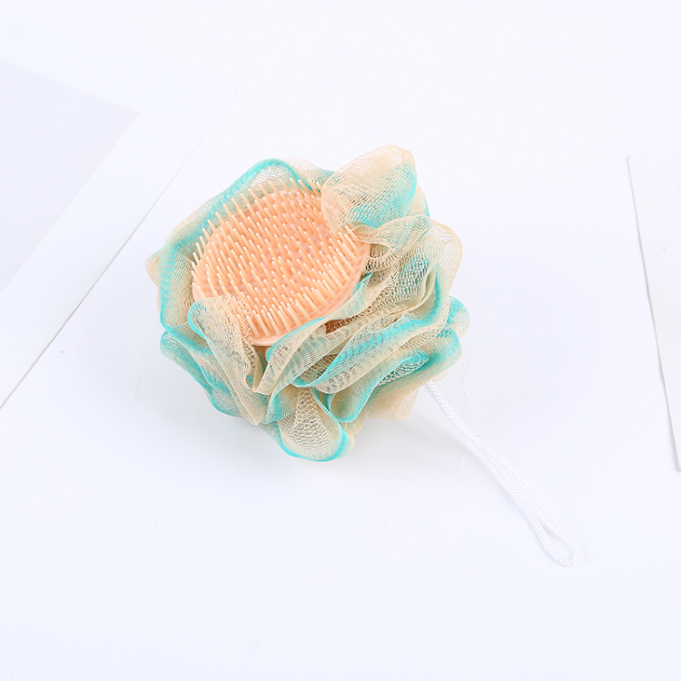 【 Qingzhi 】 Massage bath ball with brush, soft brush, back rub, bath ball, foaming scalp Application Scenario