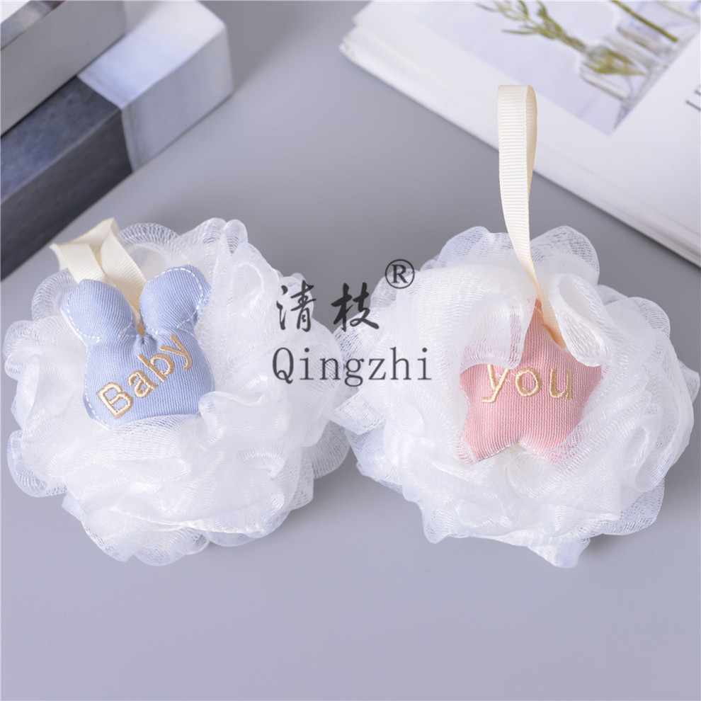 家用洗澡浴球少女浴花可爱卡通沐浴球宝宝沐浴花洗澡球搓澡35g