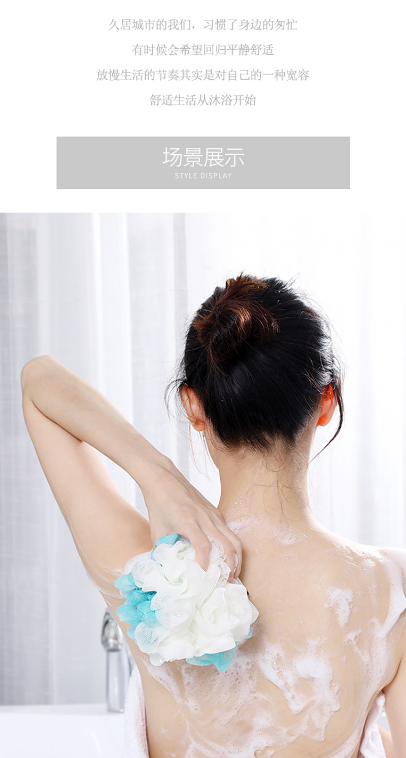 【 Qingzhi 】 Playful and cute decoration, skin-friendly and soft bath ball, high-density mesh scrub bath flower, 60g ice cream cone sponge pic 13