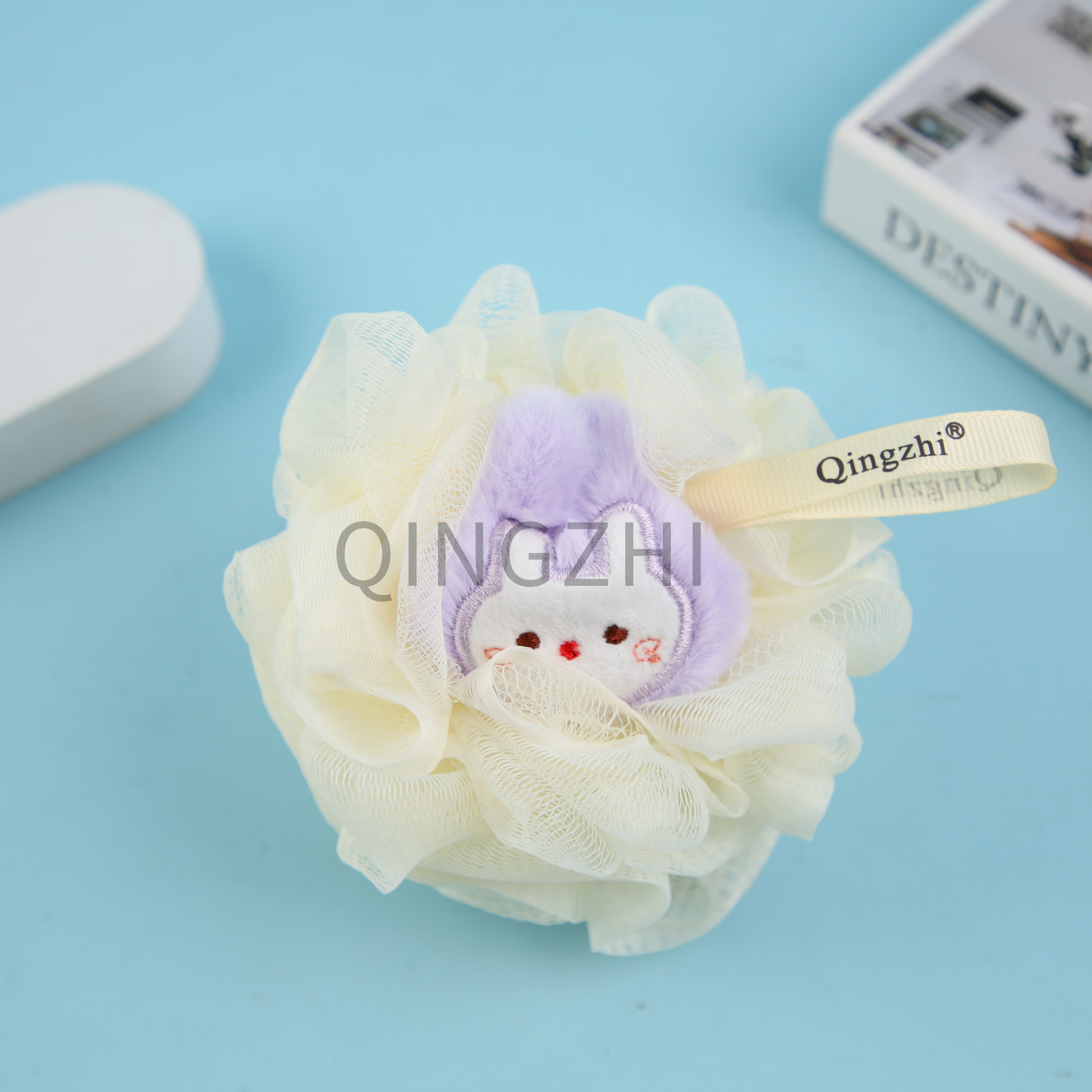 【 Qingzhi 】 Rabbit Fur Rabbit Cartoon Bath balls and bath flowers Factory direct sales of large quantities of foaming bath products for cleaning the skin pic 4