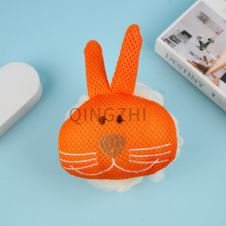 【 Qingzhi 】 Cute doll rabbit cartoon bath ball and bath flower factory direct sales of large quantities of foaming bath products for cleaning the skin Application Scenario